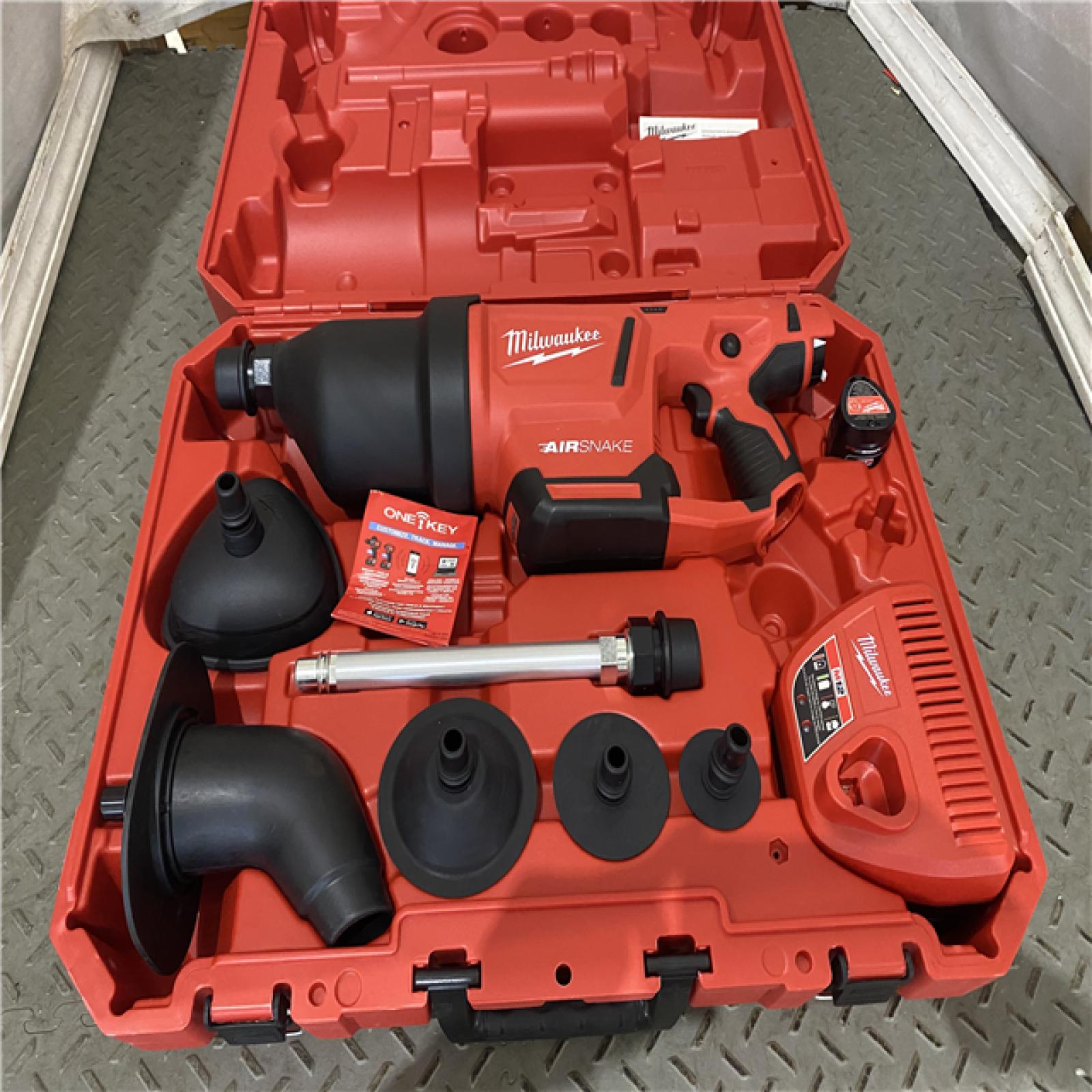 Houston location ASIS Milwaukee2572B21 M12 AIRSNAKE Drain Cleaning