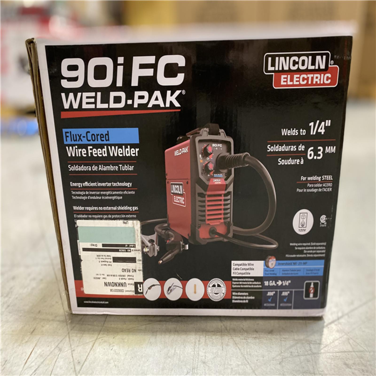 NEW! Lincoln Electric WELD-PAK 90i FC Flux-Cored Wire Feeder Welder