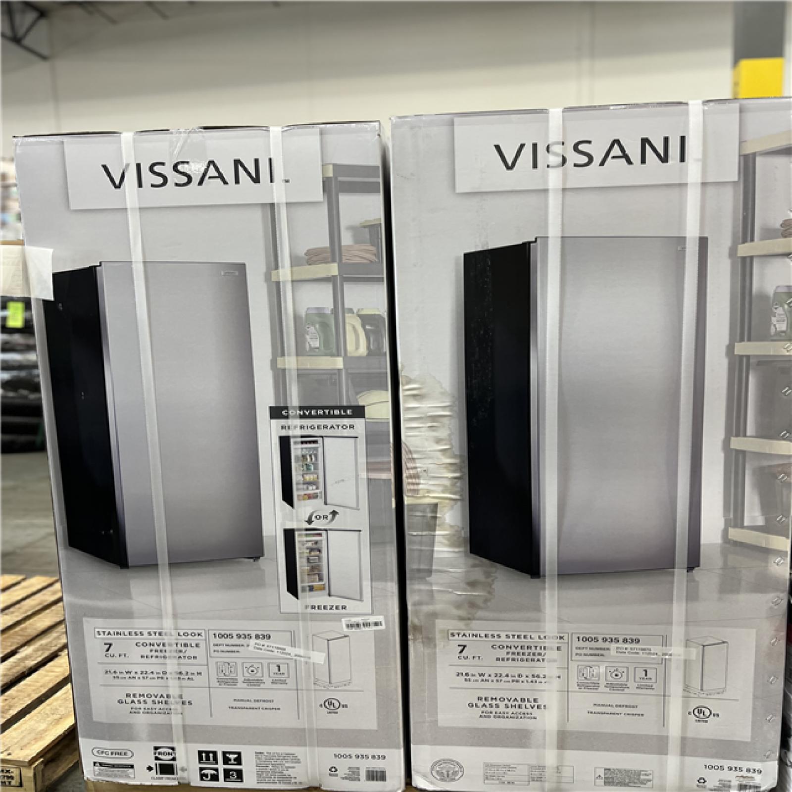 DALLAS LOCATION AS IS Vissani 7 cu. ft. Convertible Upright Freezer