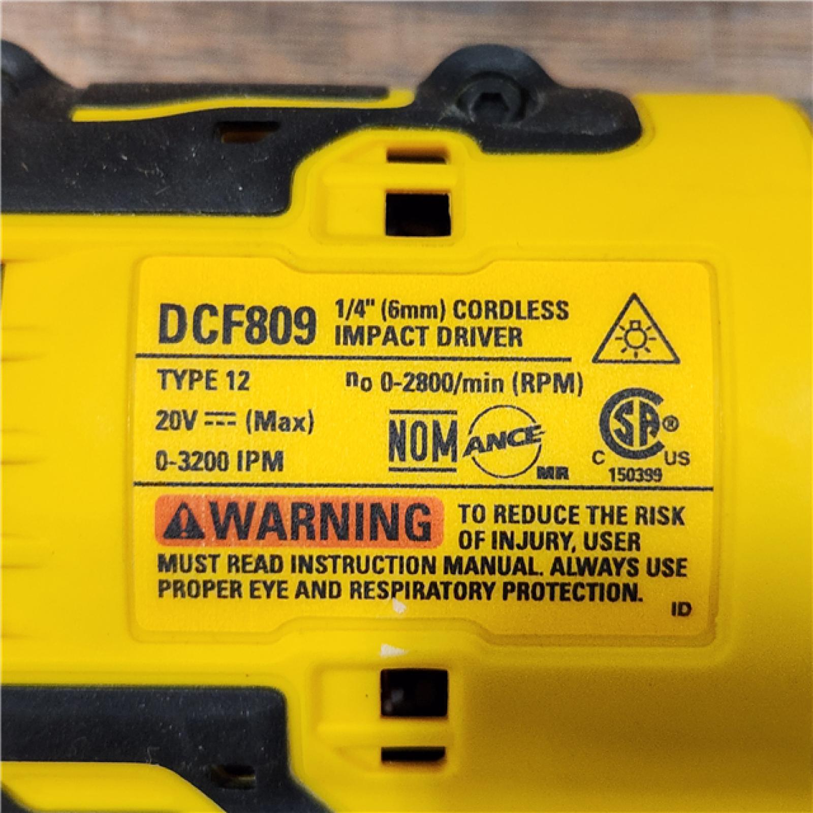 ASIS DEWALT ATOMIC 20V MAX* Brushless Cordless Compact 1/4 in. Impact