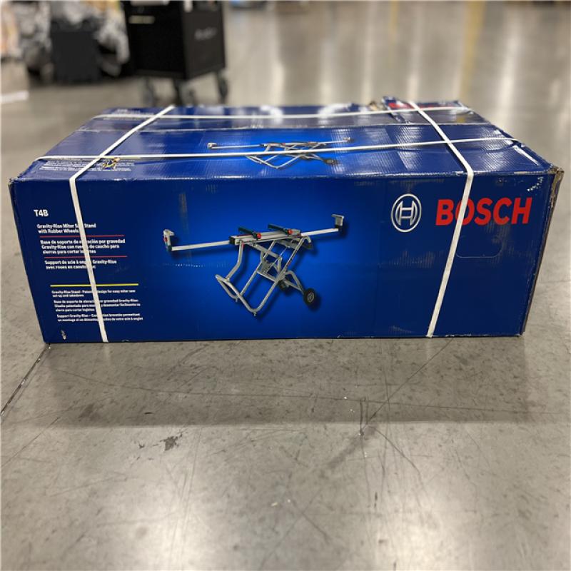 NEW! BOSCH Portable Folding Gravity Rise Miter Saw Stand with Wheels