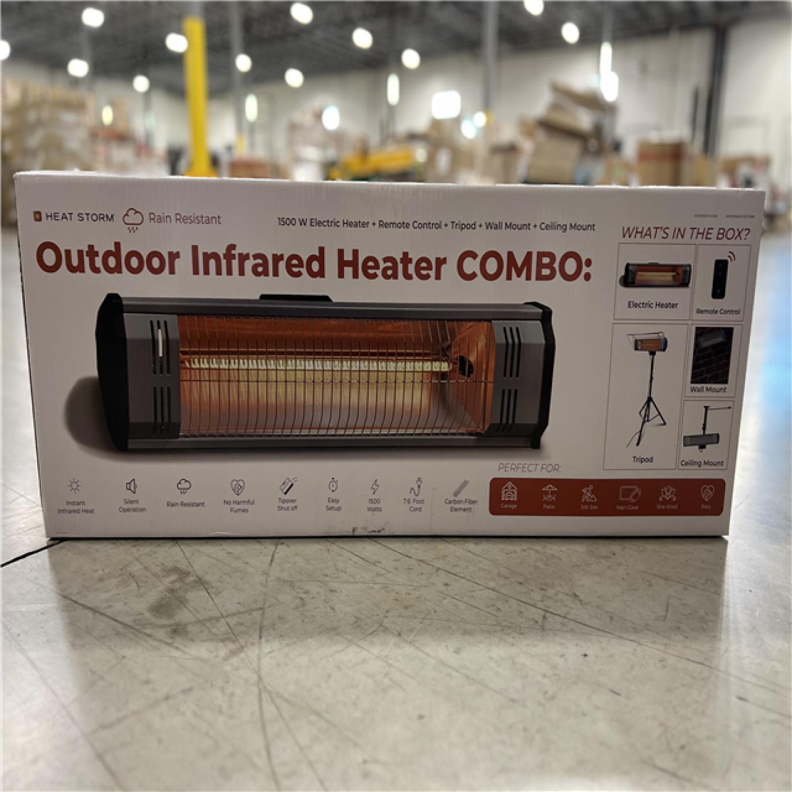 NEW! Heat Storm Tradesman 1500Watt Electric Outdoor Infrared Quartz