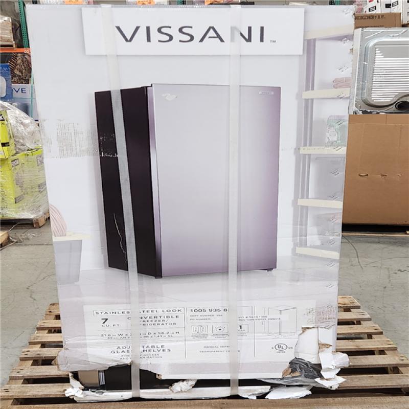 NEW Vissani 21.6 in. 7 Cu. Ft. Convertible Upright Freezer/Refrigerator