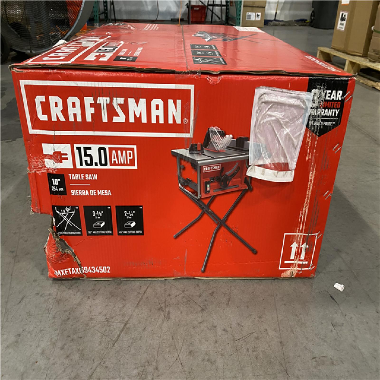 NEW! CRAFTSMAN 10-in 15-Amp Portable Jobsite Table Saw with Folding Stand
