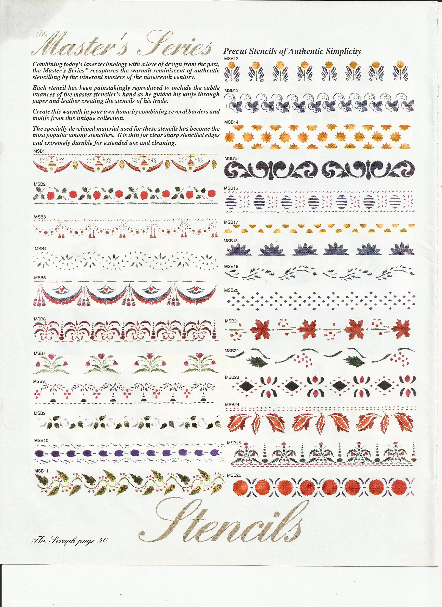 Authentic Historic Stencils Page 1 Alex Pifer's The Seraph