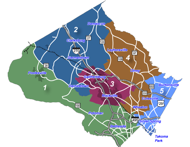 County Council District Maps Seventh State