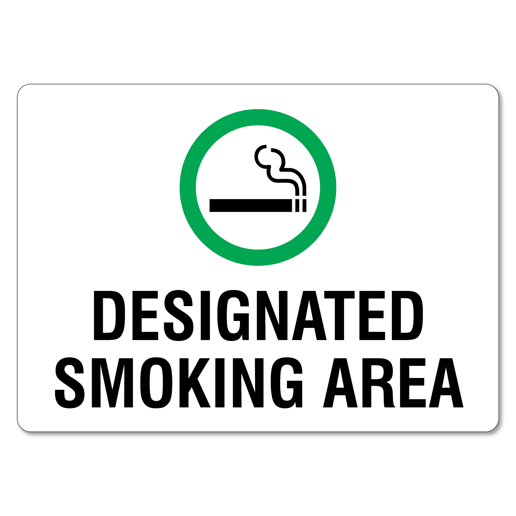 Designated Smoking Area Sign The Signmaker