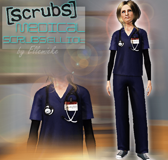 The Sims Resource Scrubs Medical scrubs + Sleeves (Elliot)