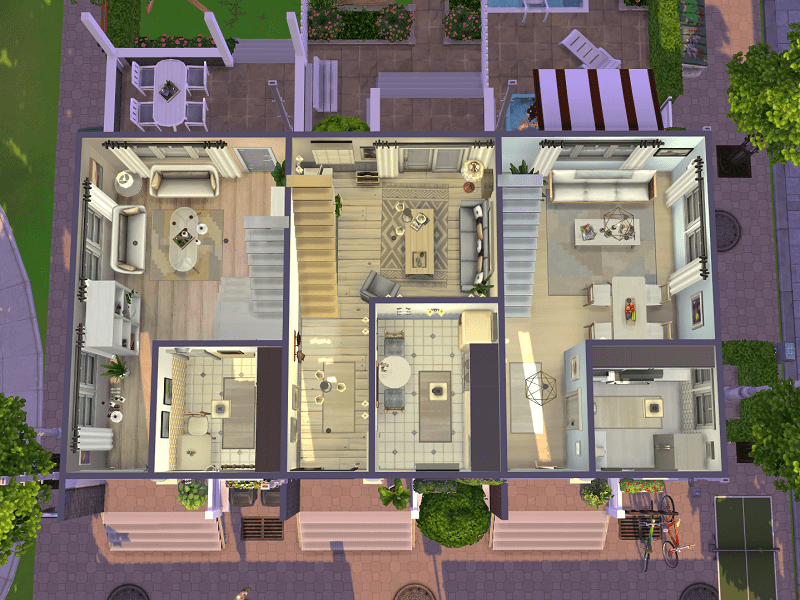 Sims 4 Townhouse Layout