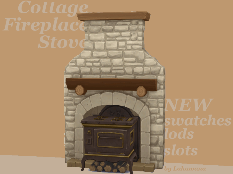 The Sims Resource Cottage Inspired Fireplace Stove