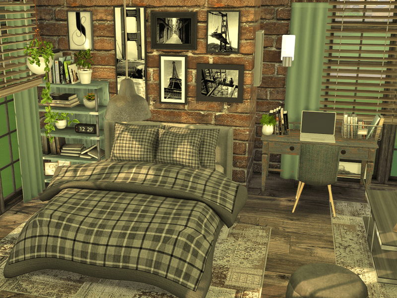 Grunge Bedroom Sims 4 Cc
