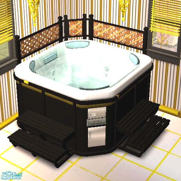 The Sims Resource Black & gold hot tub