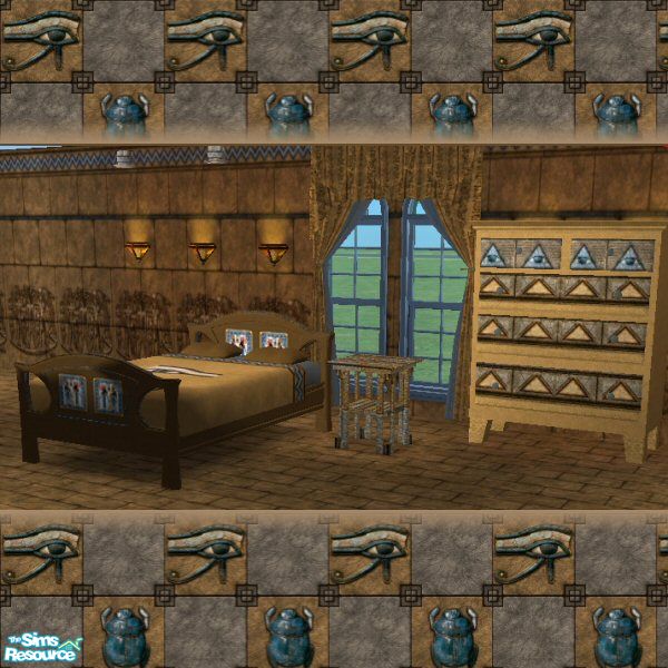 The Sims Resource Egyptian Bedroom Set