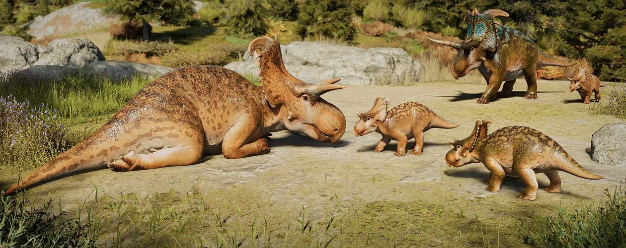 Jurassic World Evolution 3’s first new species revealed as the Lokiceratops