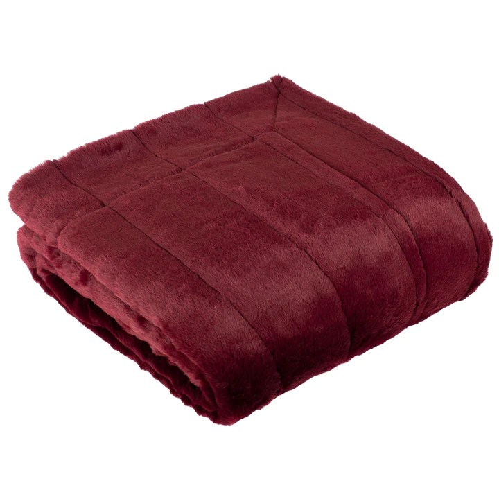 Ruby Faux Fur Blanket Throw for sofas, chairs, beds The Sofa Throw
