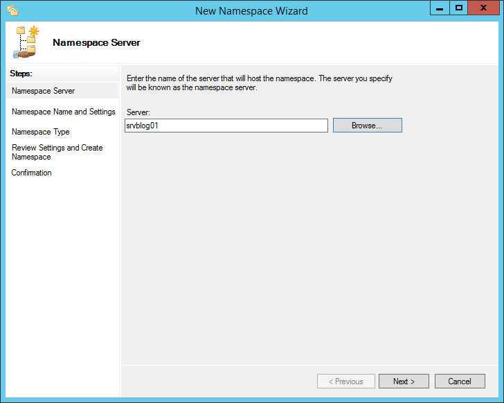 How to configure a Distributed File System (DFS) Namespace