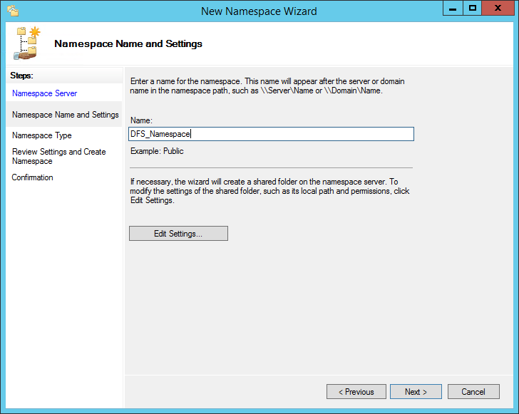How to configure a Distributed File System (DFS) Namespace