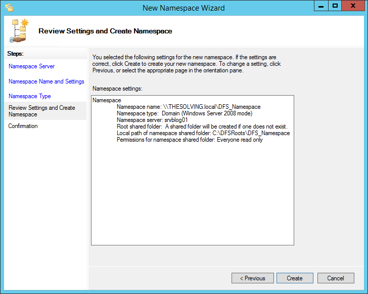 How to configure a Distributed File System (DFS) Namespace