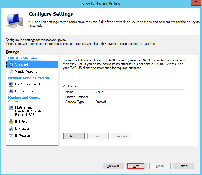 Configure a Radius server on Windows Server to authenticate Cisco VPN