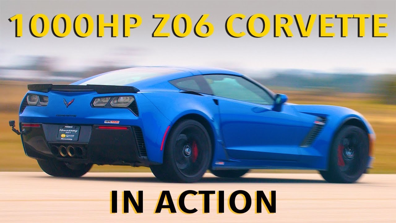 1000HP Hennessey Z06 Corvette In Action