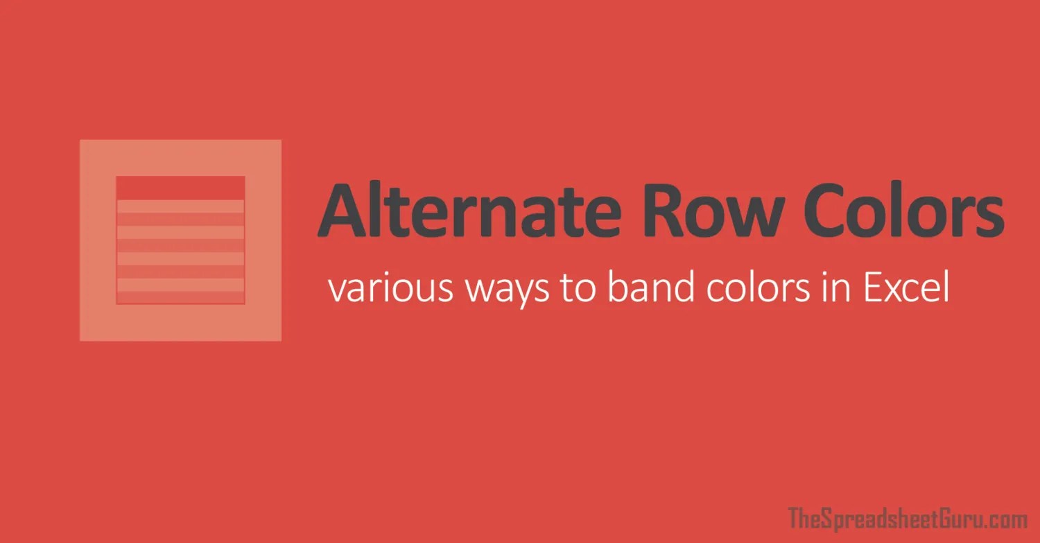 3 Ways To Alternate Row Colors in Excel [Guide]