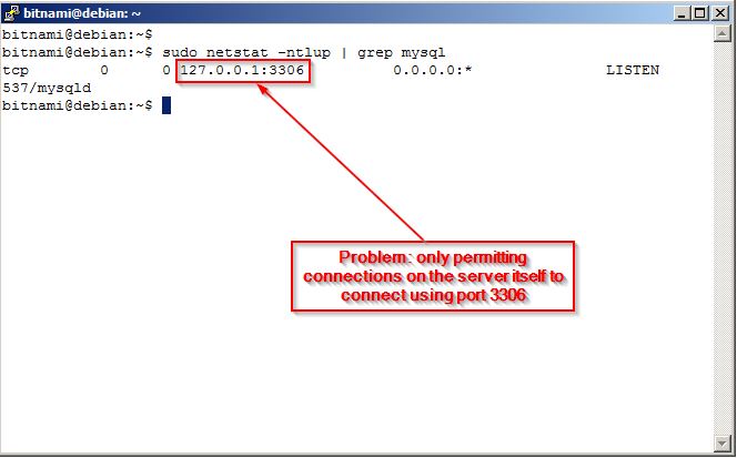 Bitnami MariaDB Virtual Machine How To Enable Port 3306 for MariaDB