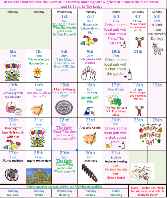 The Steppes Elderly Day Care Activities