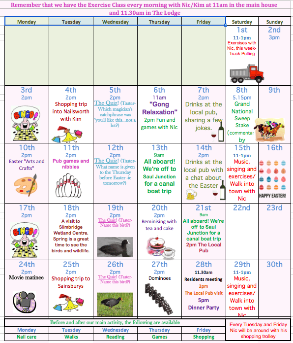 The Steppes Elderly Day Care Activities