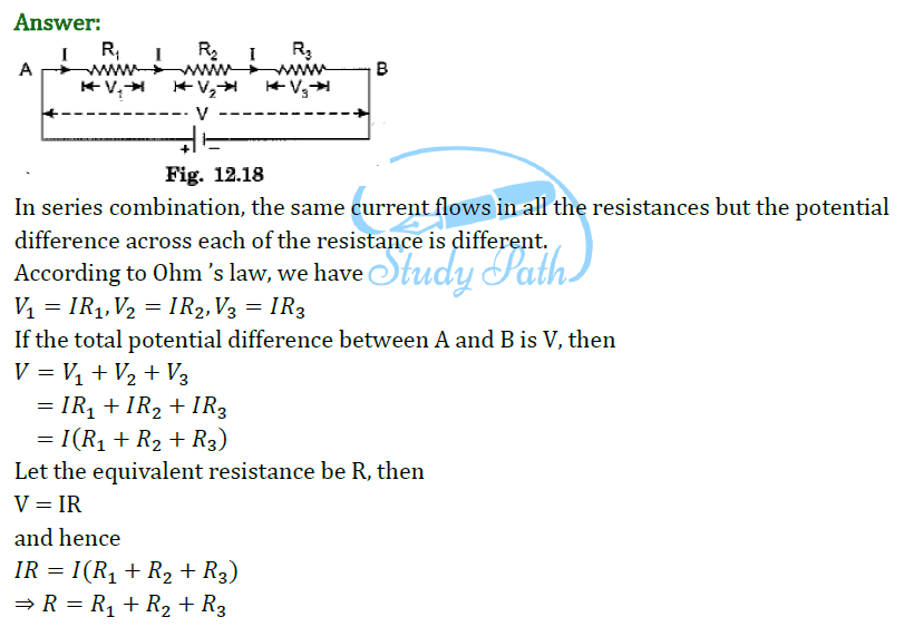 Electricity Class 10 Important Questions and Answers