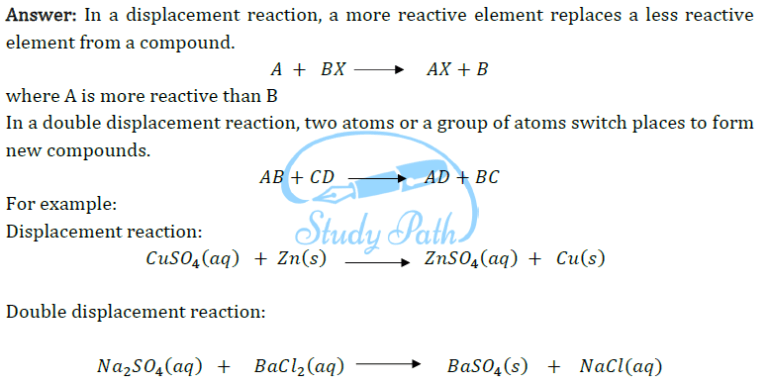 NCERT Solutions for Class 10 Science Chapter 1 Chemical Reactions and