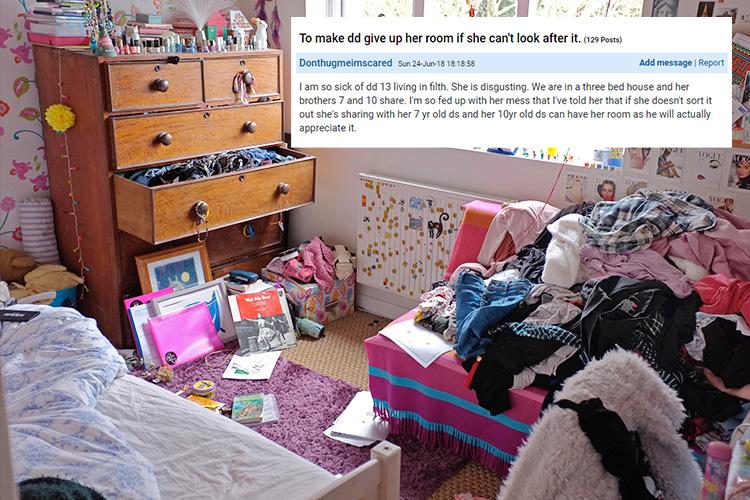 Mum threatens to EVICT her daughter from ‘disgusting’ bedroom if she
