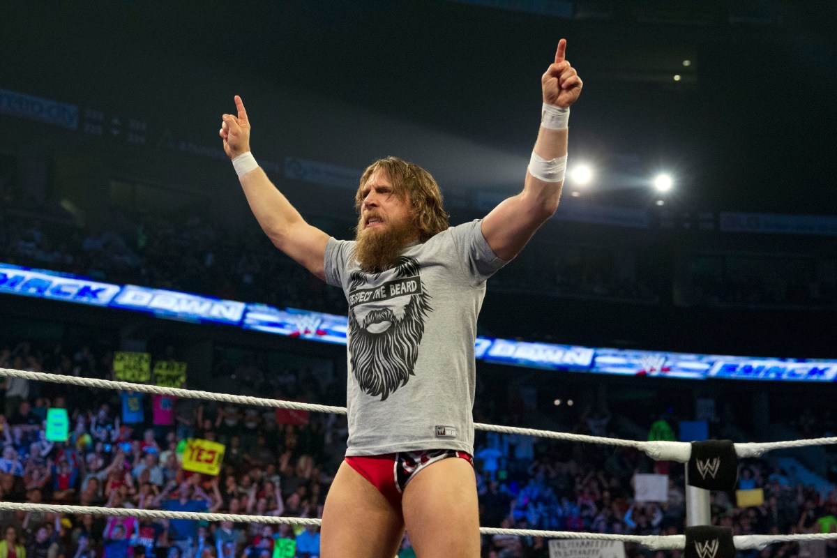 WWE star Daniel Bryan left redfaced after wardrobe
