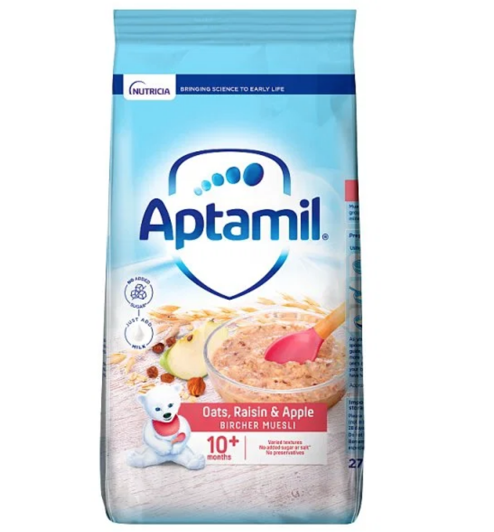 Cow & Gate and Aptamil baby muesli sold at Asda, Sainsbury's and Tesco