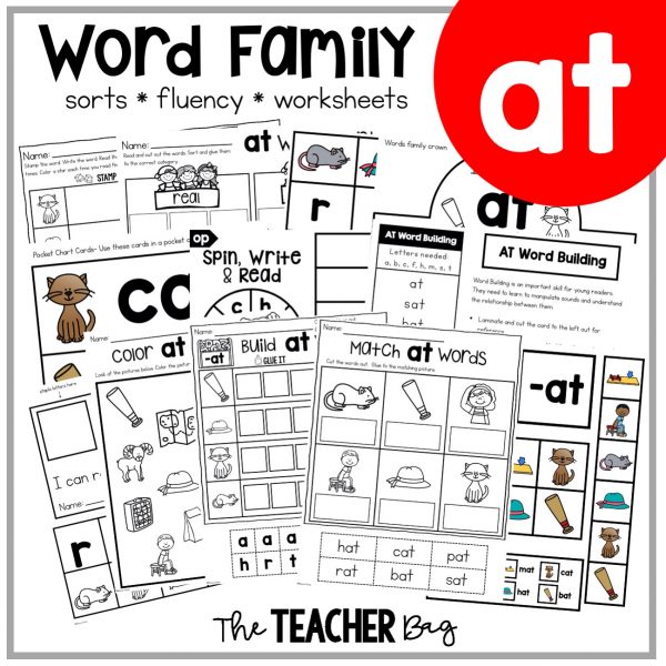 AT Word Family Activities The Teacher Bag