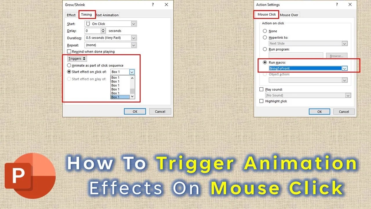 How to Trigger Animations on Mouse Click in Microsoft PowerPoint