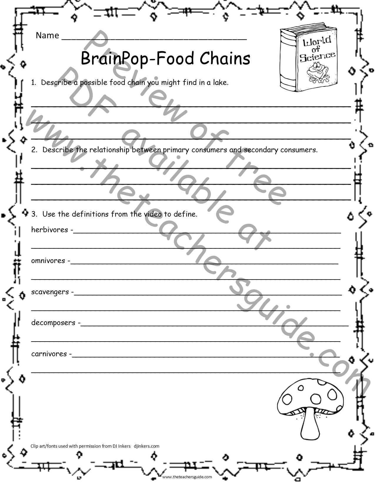 BrainPop and BrainPopjr Response Questions