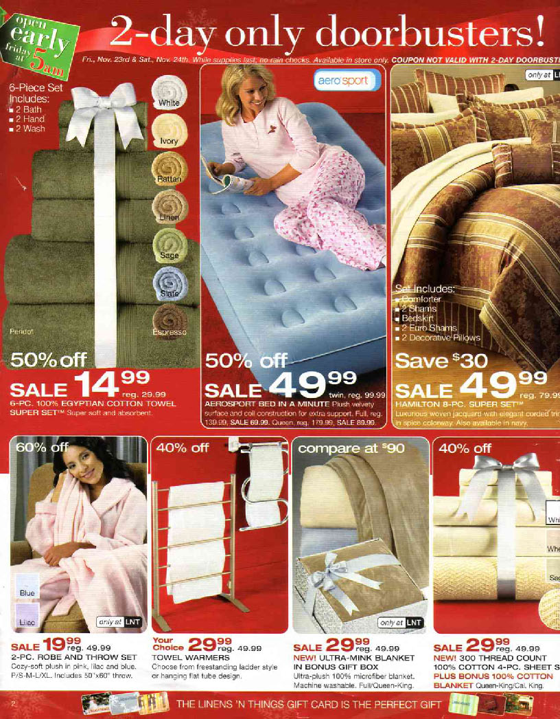 LinensNThings BlackFriday Ad Page 2
