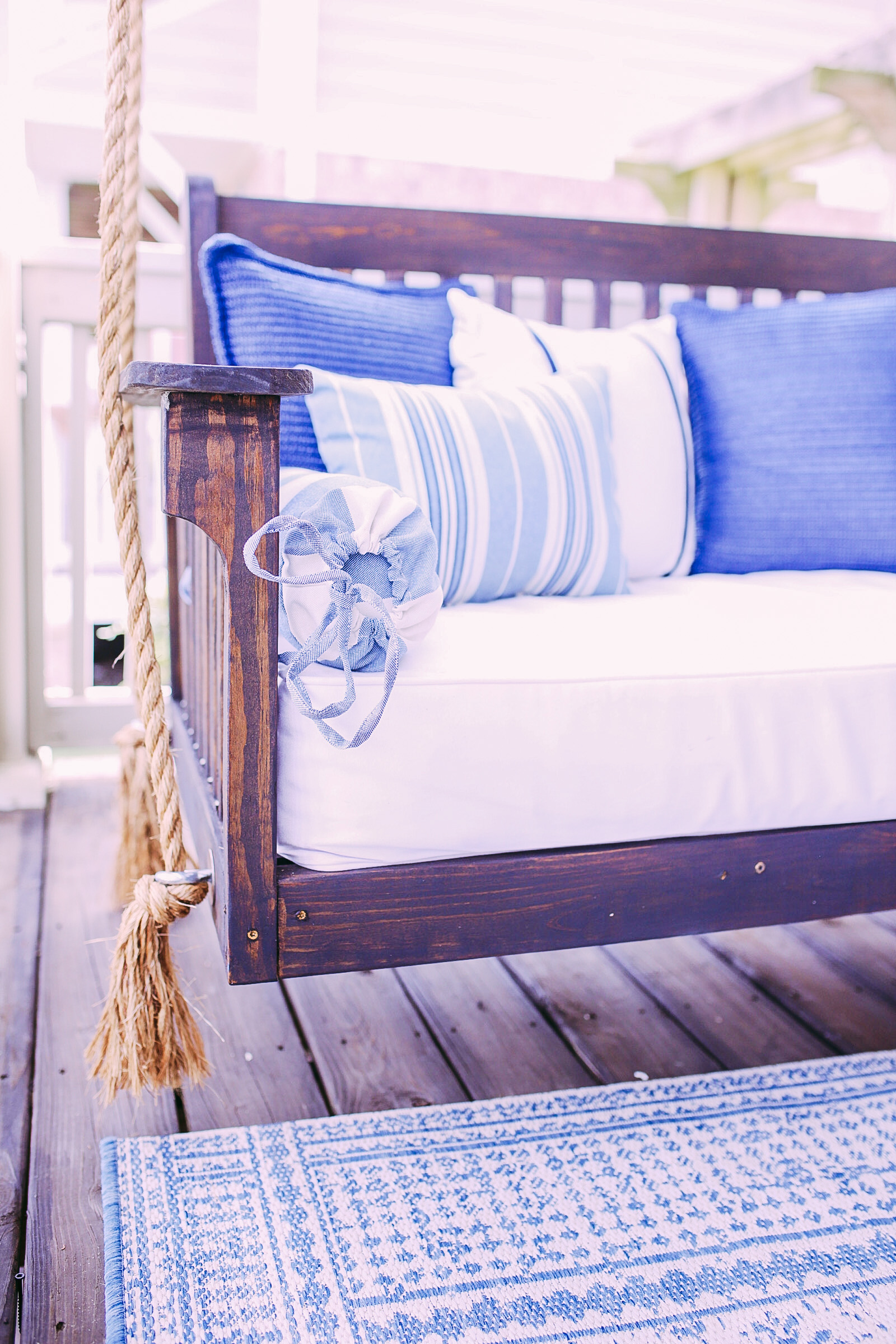 DIY Crib Mattress Front Porch Swing For Under 150 Thrifty Pineapple