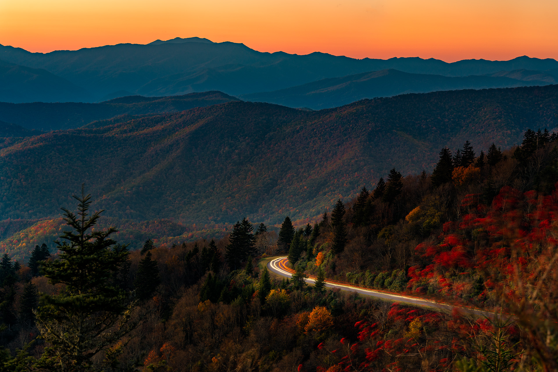 Fall Blue Ridge Parkway Drive — Matthew Cooper Photography