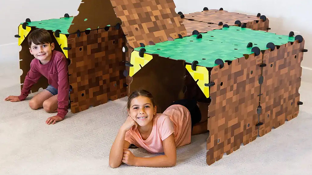 Kids Can Build Their Own Minecraft House IRL with MakeAFort The Toy