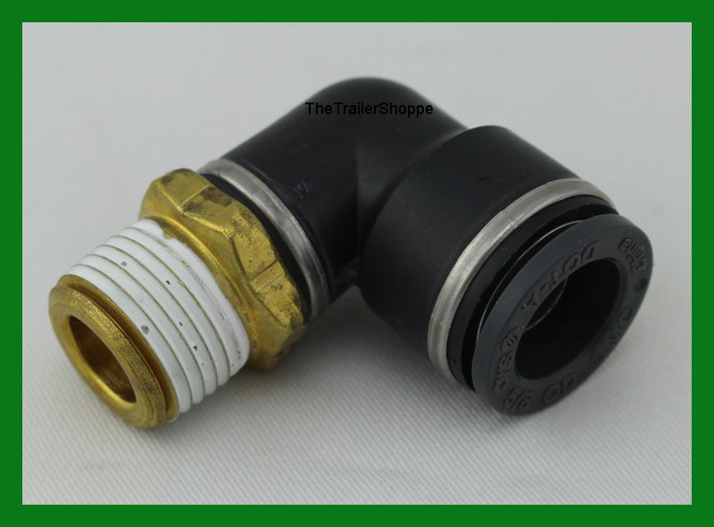 VelVac PushLock Air Brake Fitting DOT 5/8" Tube 1/2" NPT Male 90