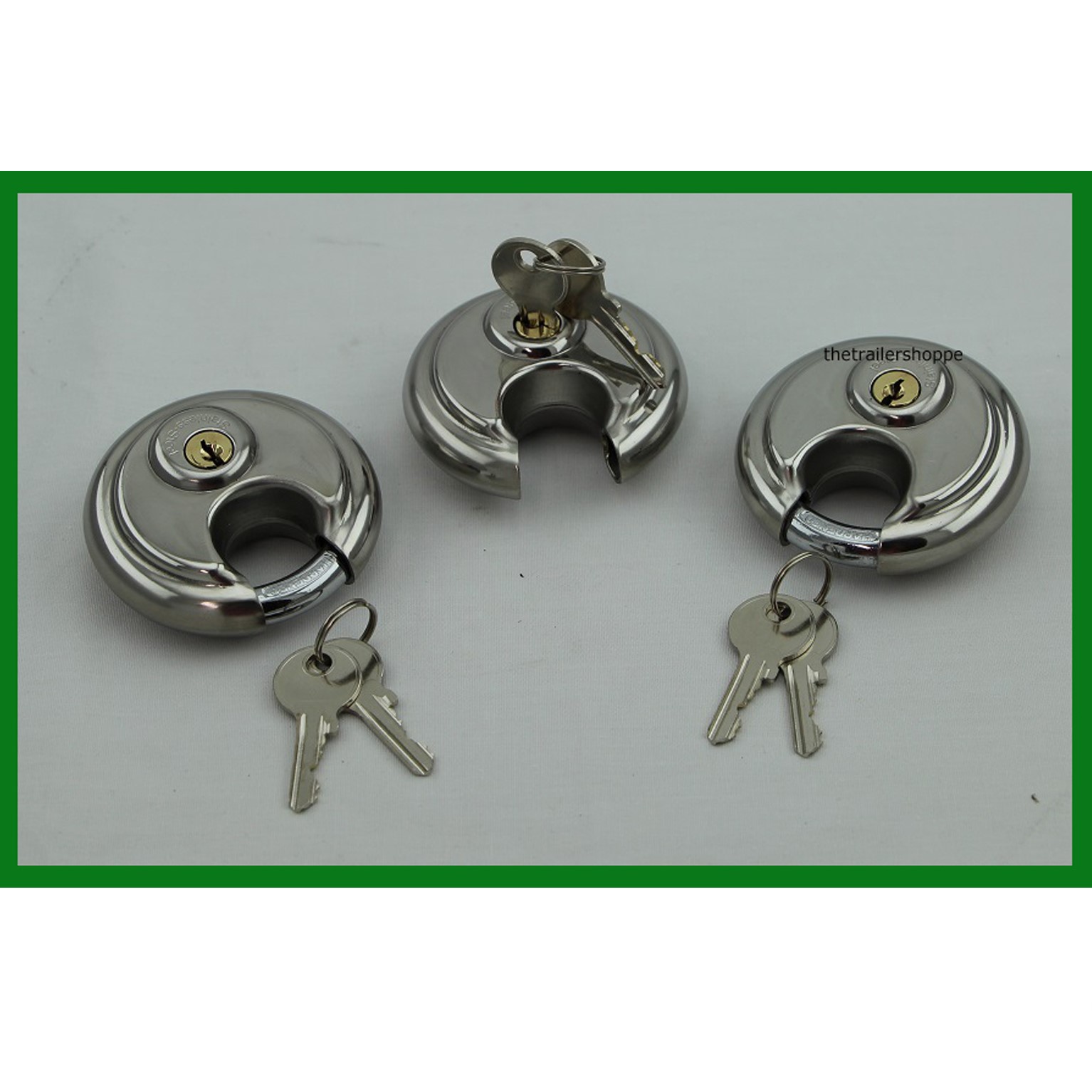 Stainless Steel Padlock Set of 3 The Trailer Shoppe