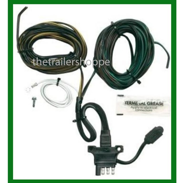 Endurance Flat 4 Pin Wiring Wire YHarness 20 Foot Trailer Lights The