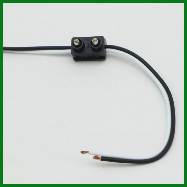 2 Pin Pigtail Connector with Continuous Wire 6 or 12" Long The