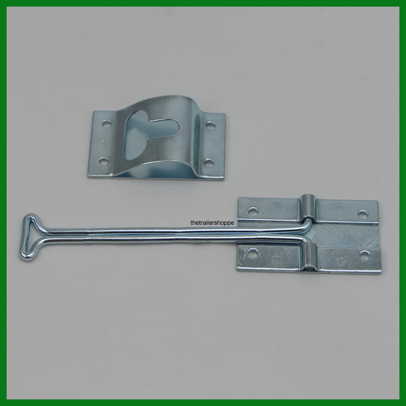Steel Door Holdback 6" Long Hook & Keeper The Trailer Shoppe