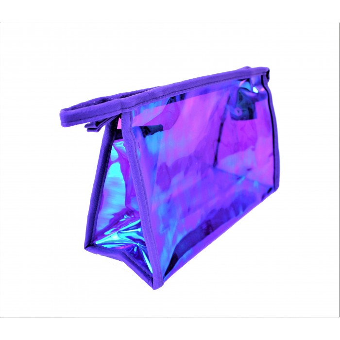 9171 PURPLE HOLOGRAPHIC COSMETIC BAG
