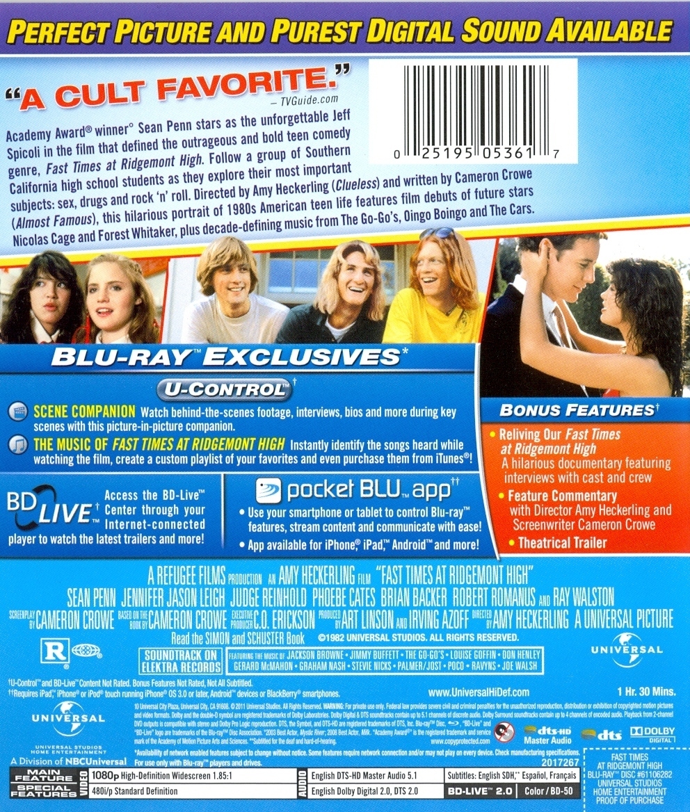 Fast Times Bluray The Uncool The Official Site for Everything