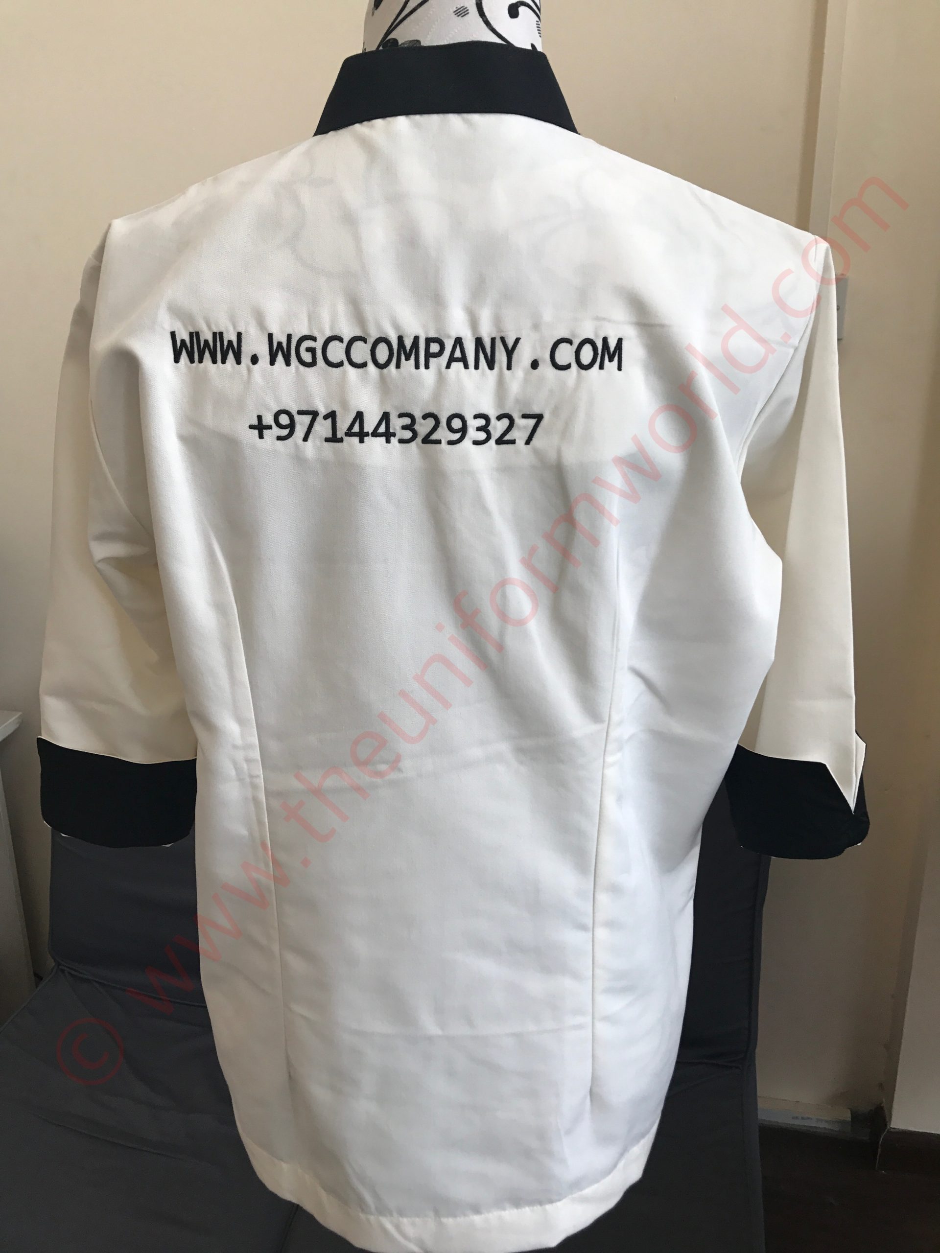 Black Scrubs Square Neck with Contrast Dubai UAE Leading Uniforms