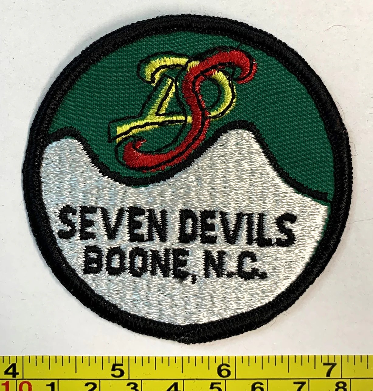Seven Devils Boone North Carolina Ski Skiing Vintage Patch The