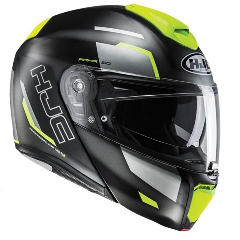HJC RPHA 90 Flip Front Helmet Rabrigo (Fluo YellowBlack) The Visor